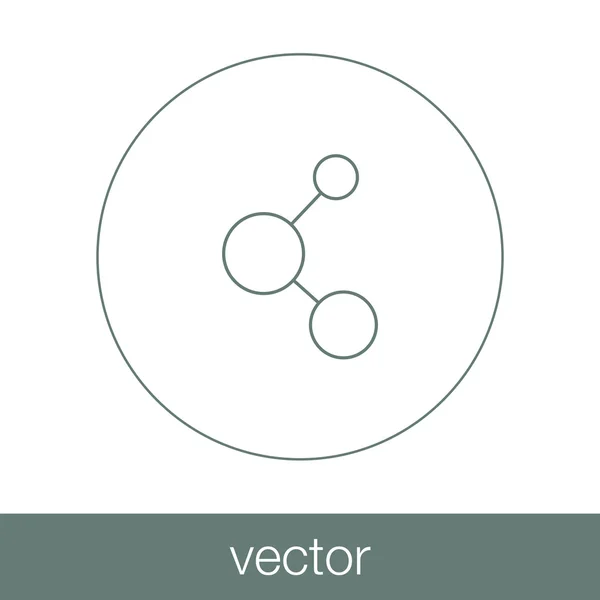 Stock Illustration - иконка концептуальной сети - иконка социальной сети — стоковый вектор
