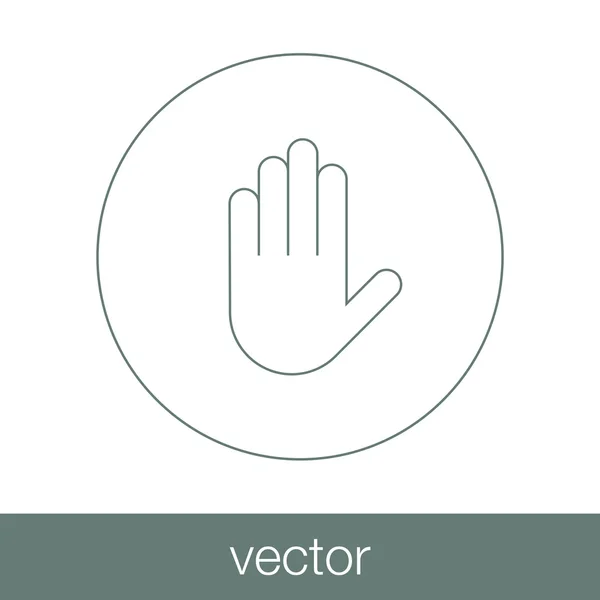 Ilustración de una señal de parada de mano humana — Vector de stock