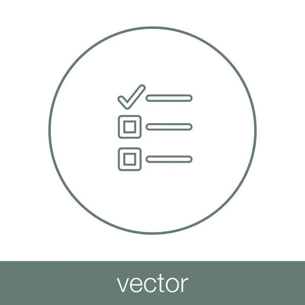 Illustration de stock - icône de la liste des tâches - icône de la liste de vérification — Image vectorielle