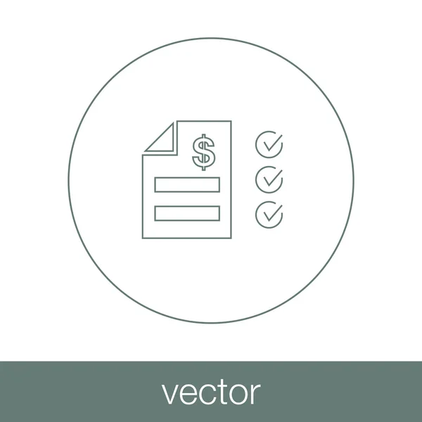 Tax Statement Icon - Concept for business and finance. Concepts for taxes, finance, bookkeeping, accounting, business, market etc. — Stock Vector