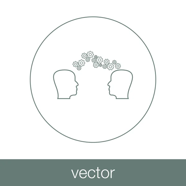 Icona del concetto di team - Icona del concetto di lavoro di squadra — Vettoriale Stock