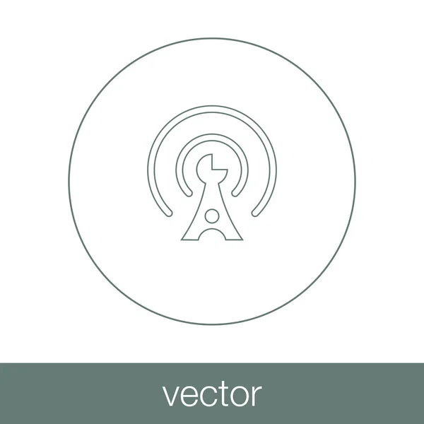 Telekommunikation - Taste - Kommunikationsturm-Symbol - Lager i — Stockvektor