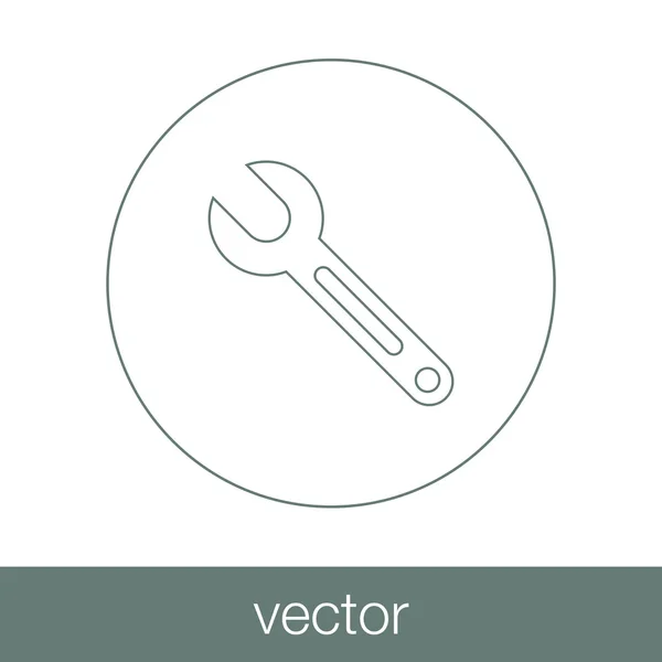 Werkzeugschlüssel. einen Schraubenschlüssel oder einstellbaren Schraubenschlüssel. — Stockvektor