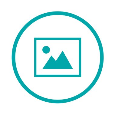 -Düğme - simgesi görüntü fotoğraf görüntü. Hisse senedi illüstrasyon düz tasarım simgesi.