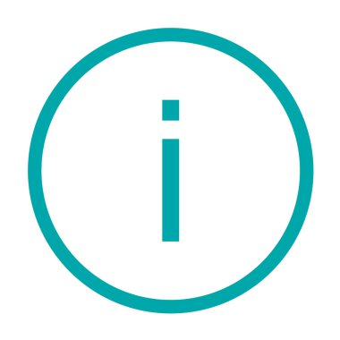 Bilgi işareti simgesi. Bilgi balonu sembolü. Hisse senedi illüstrasyon düz tasarım simgesi