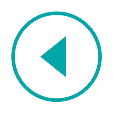 Sol ok - tuşu - sol ok simgesi. Hisse senedi illüstrasyon düz tasarım simgesi.