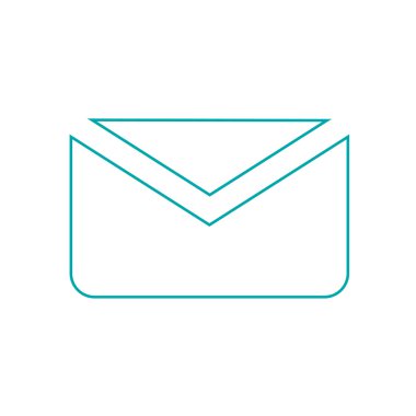 Inbox - Envelope Mail icon illustration. Flat design ico