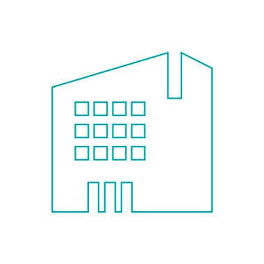 Mid-büyüklük kavramı simge oluşturma. Bina kavramı simge. Hisse senedi Il