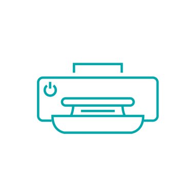 Yazıcı kavramı simgesi. Hisse senedi illüstrasyon düz tasarım simgesi.