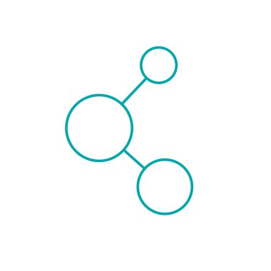 İllüstrasyon - kavram ağ simgesini - sosyal ağ simge stok