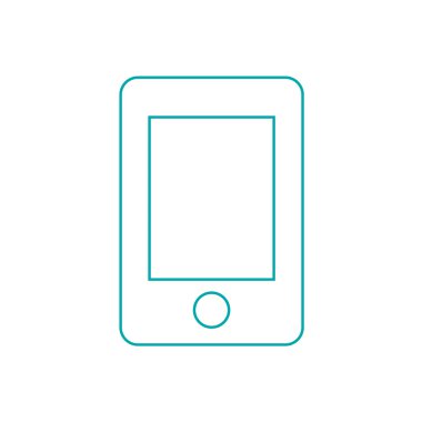 Tablet - düğme - hisse senedi illüstrasyon - akıllı telefon simgesi - tablet