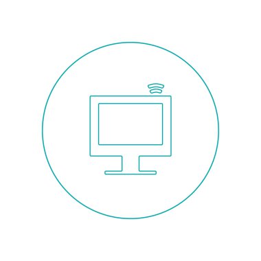 Information Technology - Button - This image is a file representing a computer monitor display isolated./Computer Monitor Display Isolated/Computer Monitor Display Isolated