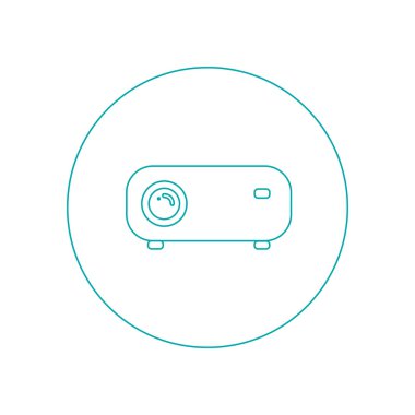 Sunu kavramı simge. Projektör kavramı simge. Hisse senedi illüstrasyon düz tasarım simgesi.