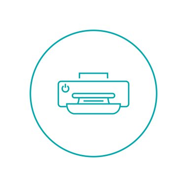 Yazıcı kavramı simgesi. Hisse senedi illüstrasyon düz tasarım simgesi.