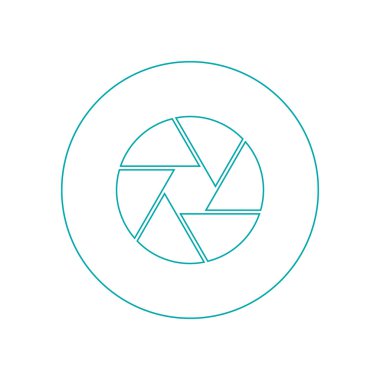 Kamera çekim kavramı simgesi. Hisse senedi illüstrasyon düz tasarım simgesi