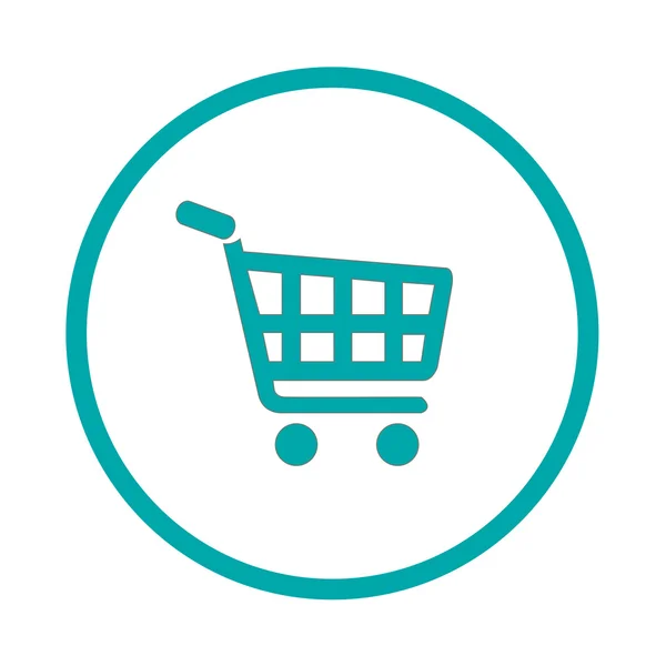 Shopping Cart - Button - Shopping Cart Concept icon (dalam bahasa Inggris). Ikon rancangan datar ilustrasi stok . — Stok Foto