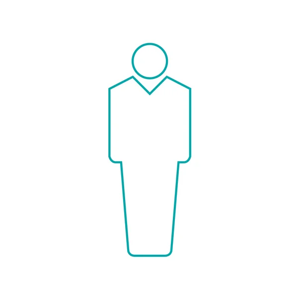 Human Figure - Button - Human figure icon. Stock illustration fl — Stock Photo, Image