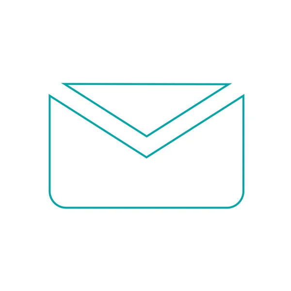 Caixa de entrada - Envelope Mail ícone ilustração. Design plano ico — Fotografia de Stock