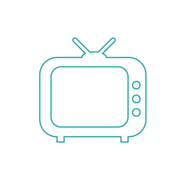 Tv concept icon. Media concept icon. Stock illustration flat des — Stock Photo, Image