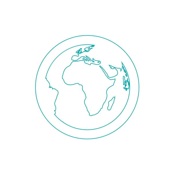 Lagerabbildung - Globus-Symbol - flaches Icon-Design — Stockfoto