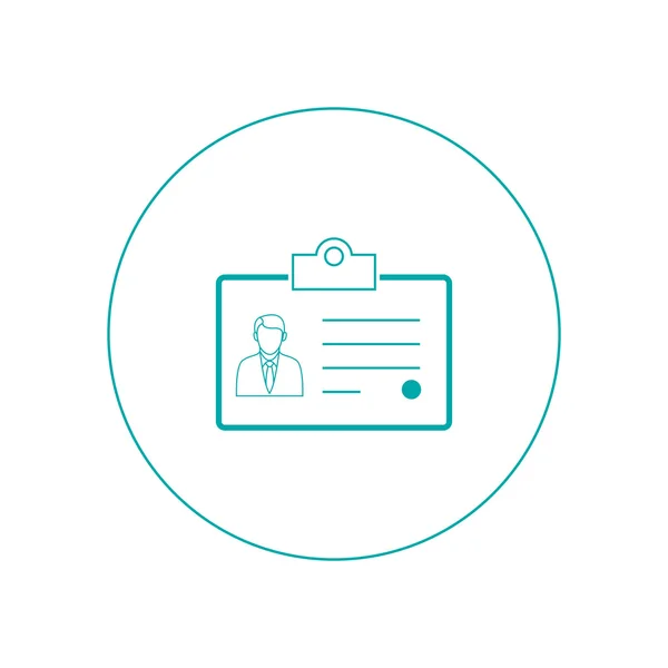 Guest id card icon. Stock illustration flat design icon. — Stock Photo, Image