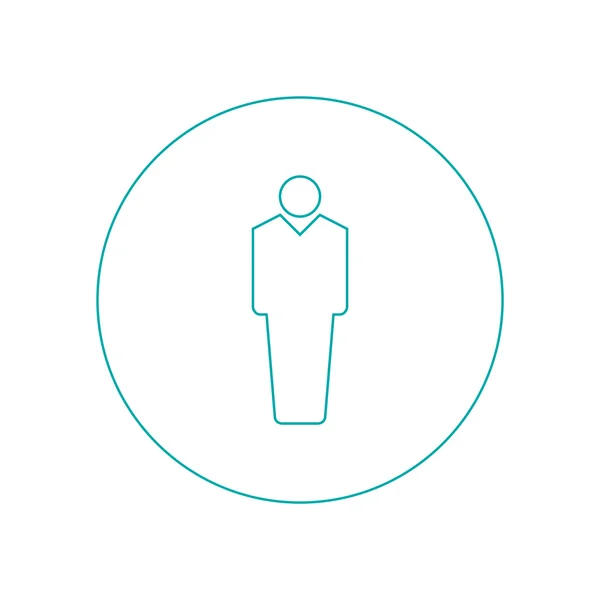 Human Figure - Button - Human figure icon. Stock illustration flat design icon. — Stock Photo, Image