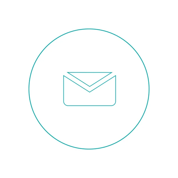 Inbox - Иллюстрация значка Envelope Mail. Значок плоского дизайна - кнопка — стоковое фото