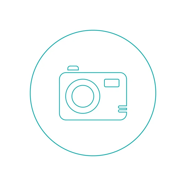 Media & electronics concept icon. Digital camera concept icon. Stock illustration flat design icon - Button — Stockfoto