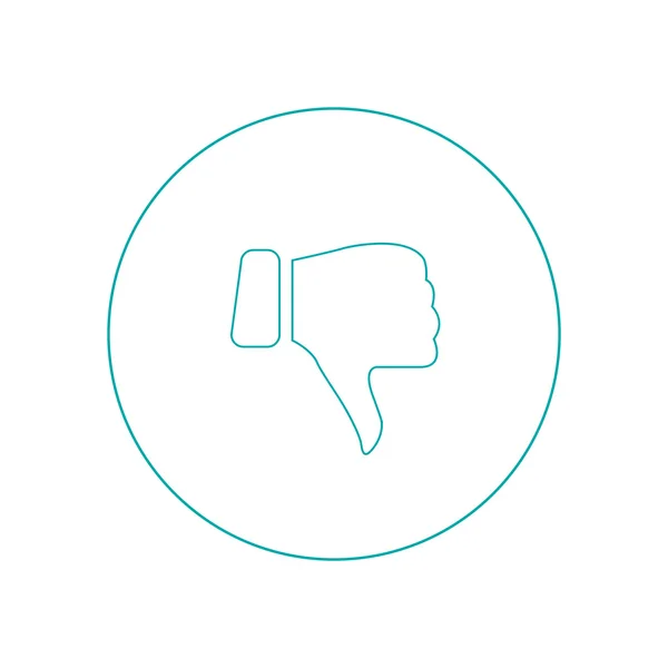 Negative feedback concept icon. Hand showing down. Stock illustration flat design icon. — Stock Photo, Image