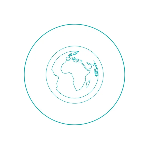 Ilustração de estoque - ícone do globo - design de ícone plano — Fotografia de Stock