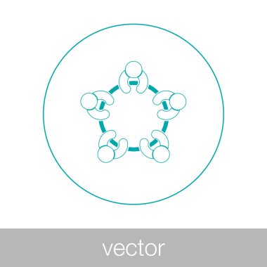 tartışma grubu kavramı simgesi. Toplantı kavramı simgesi