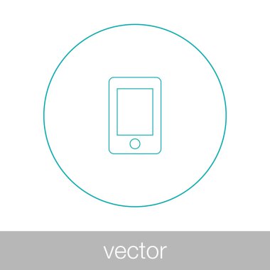 Tablet - düğme - hisse senedi illüstrasyon - akıllı telefon simgesi - tablet