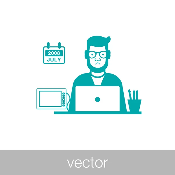 Diseñador gráfico - Botón - Diseñador gráfico. Ilustración de stock — Vector de stock