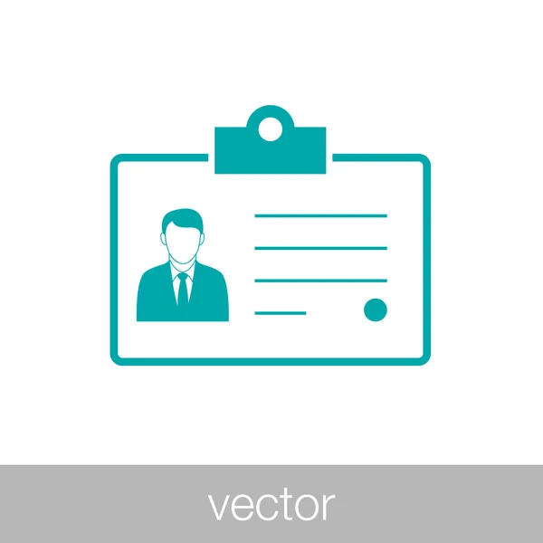 Icono de tarjeta de invitado. Icono de diseño plano de ilustración Stock . — Vector de stock