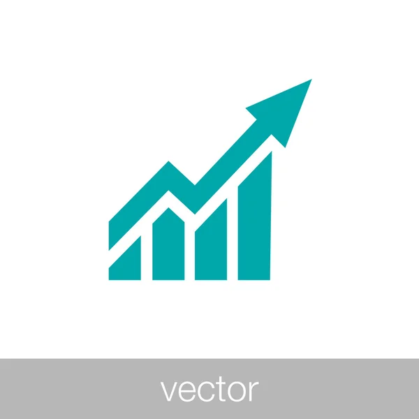 Növekedés - cash-flow terv fogalom ikonra. Stock illusztráció-grafikon w — Stock Vector
