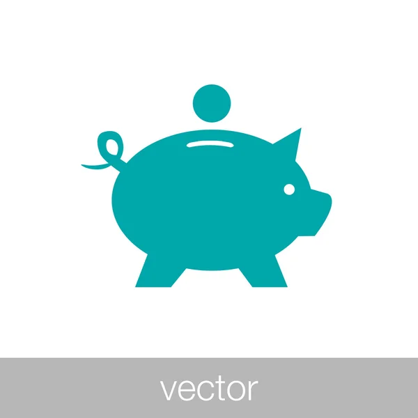 Piggy Banco icono de ahorros . — Vector de stock