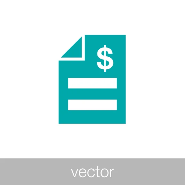 Factuur concept. Bill pictogram — Stockvector