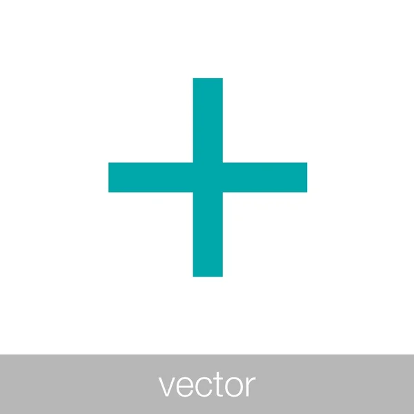 Plus sign - Button - Plus sign icon. Positive symbol. — Stock Vector