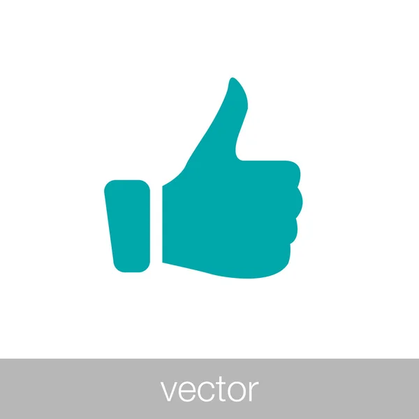 Ilustración de retroalimentación positiva con el icono de pulgares hacia arriba . — Vector de stock