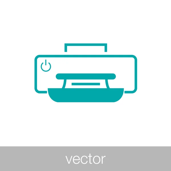 Printer concept icon. Stock illustration flat design icon. — Stock Vector