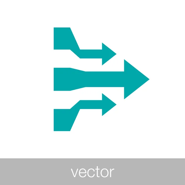 Mover para a frente gráfico de seta tarefa — Vetor de Stock