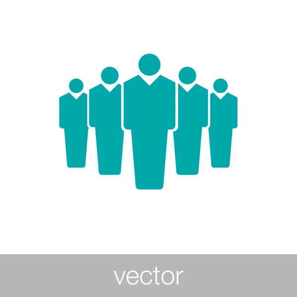 Stock Illustration - Icono de concepto de equipo - Icono de concepto de trabajo en equipo — Vector de stock