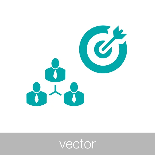 Estrategia de equipo. Icono de concepto relacionado con negocios y marketing — Vector de stock