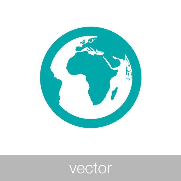 Lagerabbildung - Globus-Symbol - flaches Icon-Design — Stockvektor