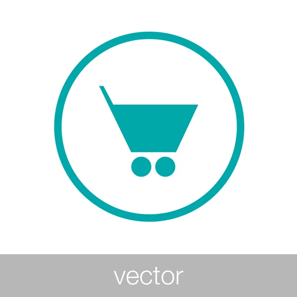 Cart - Button - shopping cart icon — Stock Vector