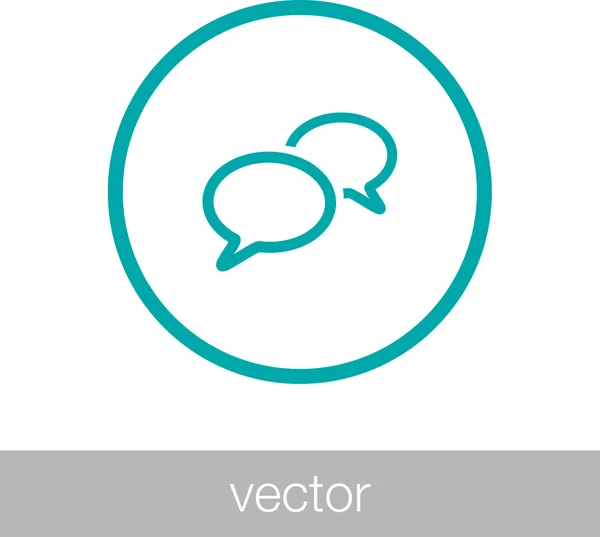 Chat-Flat-Symbol — Stockvektor