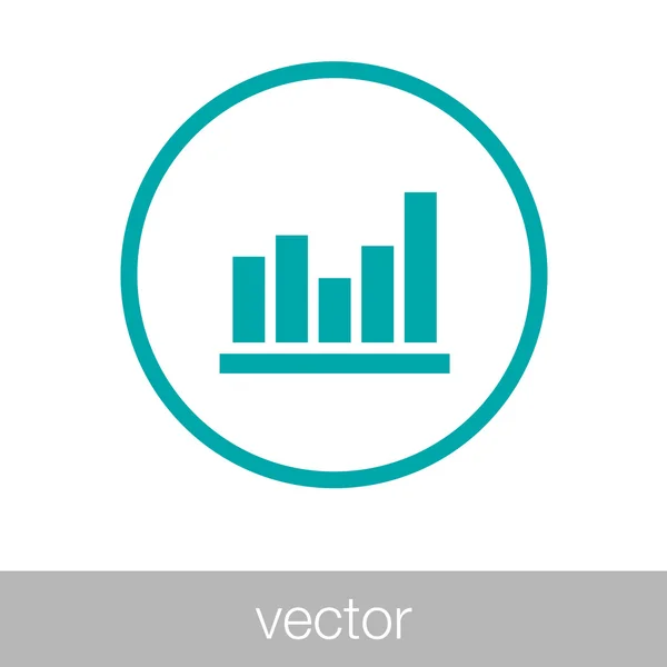 Earnings - Button - Chart - Business Info graphic icon. Stock Illustration. Flat design icon — Stock vektor