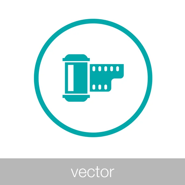 Film foto lager illustration ikon. platt design ikon — Stock vektor