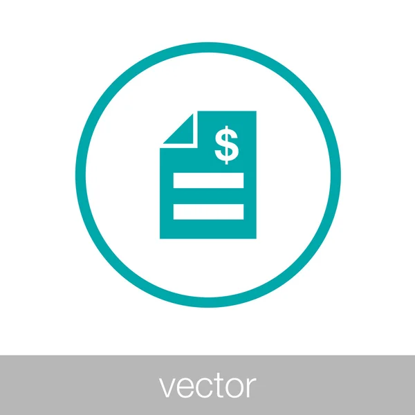 Concepto de factura. icono de la factura. Icono de factura de diseño plano ilustración Stock . — Vector de stock