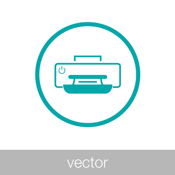 Printer concept icon. Stock illustration flat design icon. — Stock Vector